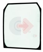 ČELNÍ SKLO TVRZENÉ ZELENÉ SE SÍTOTISKEM CVA JCB 827/80225