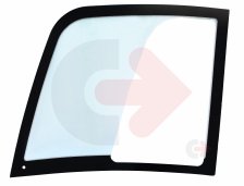 SKLO DVEŘÍ TVRZENÉ ZELENÉ SE SÍTOTISKEM CVA JCB 333/J3903