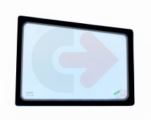 SKLA DVEŘÍ SPODNÍ LEVÉ TVZENÉ ZELENÉ SE SÍTOTISKEM CVA CAT 2501013