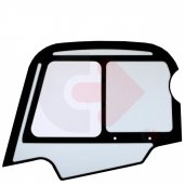 SKLO DVEŘÍ TVRZENÉ ZELENÉ SE SÍTOTISKEM CVA JCB 333/D4709