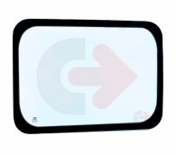 ZADNÍ SKLO TVRZENÉ ZELENÉ SE SÍTOTISKEM CVA JCB 333/E2511